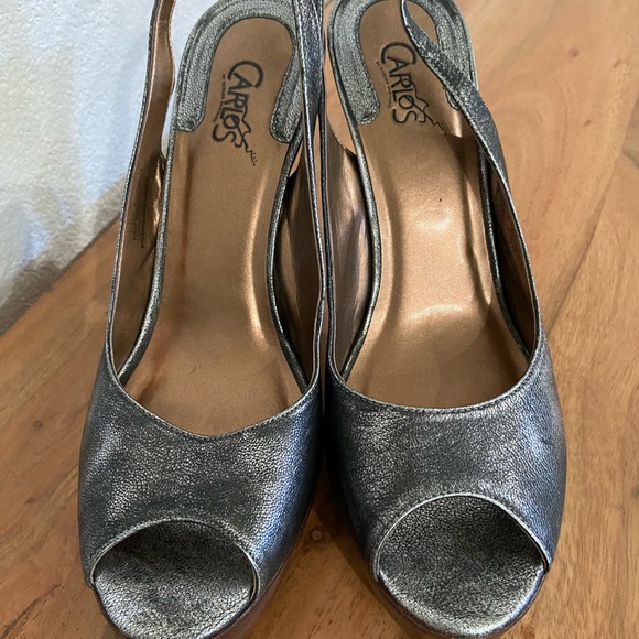 Gunmetal Slingback Platform heels - Picture 4 of 9